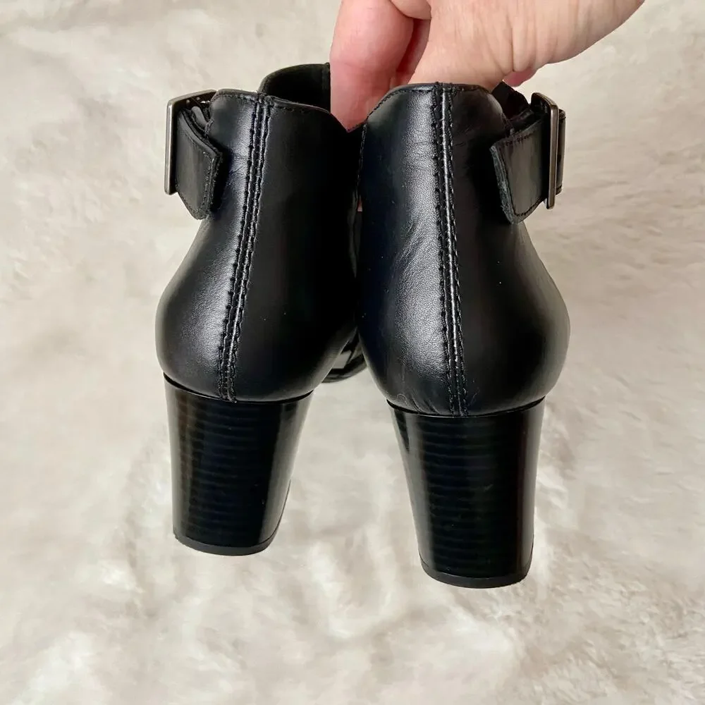 Clarks Leather Chunky Heels - Picture 4 of 8